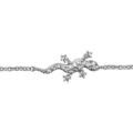 Bracelets sur Artemare : Bracelet en argent rhodi&eacute; cha&icirc;ne avec au milieu 1 salamandre orn&eacute;e d'oxydes blancs sertis - longueur 16cm + 2cm de rallonge