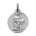 Pendentifs sur Artemare : Pendentif m&eacute;daille en argent rhodi&eacute; zodiaque Verseau
