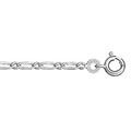 Cha&icirc;ne en argent rhodi&eacute; mailles 1+1 largeur 2mm et longueur 50cm Artemare