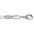 Chaine sur Artemare : Cha&icirc;ne en argent rhodi&eacute; mailles 1+2 largeur 4mm et longueur 50cm