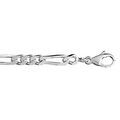 Chaine sur Artemare : Bracelet en argent rhodi&eacute; cha&icirc;ne mailles 1+3 largeur 4mm et longueur 18cm