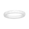 Bagues sur Artemare : Alliance demi-jonc en c&eacute;ramique blanche 3mm avec facettes