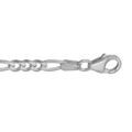 Chaine sur Artemare : Cha&icirc;ne en argent rhodi&eacute; maille Hawa&iuml; 1+3 largeur 4mm et longueur 55cm