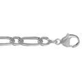 Cha&icirc;ne en argent rhodi&eacute; maille Hawa&iuml; 1+1 largeur 5mm et longueur 55cm Artemare