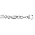 Cha&icirc;ne en argent rhodi&eacute; maille Hawa&iuml; 1+2 largeur 5mm et longueur 50cm Artemare