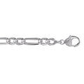Cha&icirc;ne en argent rhodi&eacute; maille Hawa&iuml; 1+2 largeur 5mm et longueur 55cm Artemare
