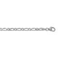 Cha&icirc;ne en argent rhodi&eacute; maille Hawa&iuml; 1+1 largeur 4mm et longueur 55cm Artemare