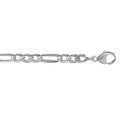 Cha&icirc;ne en argent rhodi&eacute; maille Hawa&iuml; 1+3 largeur 5mm et longueur 50cm Artemare