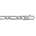 Chaine sur Artemare : Cha&icirc;ne en argent rhodi&eacute; maille Hawa&iuml; 1+1 largeur 6mm et longueur 55cm
