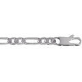Cha&icirc;ne en argent rhodi&eacute; maille Hawa&iuml; 1+2 largeur 6mm et longueur 50cm Artemare