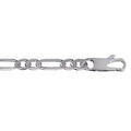 Cha&icirc;ne en argent rhodi&eacute; maille Hawa&iuml; 1+2 largeur 6mm et longueur 55cm Artemare