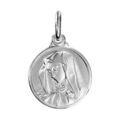 Pendentifs sur Artemare : Pendentif m&eacute;daille en argent rhodi&eacute; vierge Marie en relief - diam&egrave;tre 14mm