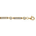 Bracelet en plaqué or alternance de rectangles ornés d'oxydes blancs sertis et d'oxydes ronds blancs sertis clos - longueur 16cm + 2cm de rallonge Bracelets sur Artemare : Bracelet en plaqué or alternance de rectangles ornés d'oxydes blancs sertis et d'oxydes ronds blancs sertis clos - longueur 16cm + 2cm de rallonge