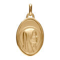 Pendentifs sur Artemare : Pendentif m&eacute;daille en plaqu&eacute; or ovale vierge Marie