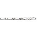 Cha&icirc;ne en argent rhodi&eacute; mailles 1+1 largeur 5mm et longueur 45cm Artemare