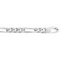 Chaine sur Artemare : Cha&icirc;ne en argent rhodi&eacute; mailles 1+3 largeur 5mm et longueur 55cm