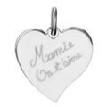 Pendentif en argent coeur grav&eacute; "Mamie on t'aime" Artemare