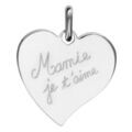 Pendentif en argent coeur grav&eacute; "Mamie je t'aime" Artemare
