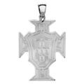 Pendentifs sur Artemare : Pendentif croix du Portugal en argent rhodi&eacute; grand mod&egrave;le