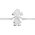 Bracelet en argent chaîne avec petite fille au milieu - longueur 16cm + 3cm de rallonge Bracelets sur Artemare : Bracelet en argent chaîne avec petite fille au milieu - longueur 16cm + 3cm de rallonge