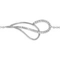 Bracelet en argent rhodié chaîne avec 2 gouttes évidées et croisées, 1 lisse et l'autre ornée d'oxydes blancs sertis - longueur 16cm + 2cm de rallonge Bracelets sur Artemare : Bracelet en argent rhodié chaîne avec 2 gouttes évidées et croisées, 1 lisse et l'autre ornée d'oxydes blancs sertis - longueur 16cm + 2cm de rallonge