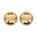 Boucles d'oreilles en plaqu&eacute; or boule lisse de 10mm et fermoir poussette Artemare