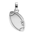 Pendentifs sur Artemare : Pendentif en acier ballon de rugby grav&eacute; XV
