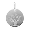 Pendentifs sur Artemare : Pendentif en argent rhodi&eacute; m&eacute;daille avec arbre de vie grav&eacute; - diam&egrave;tre 15mm