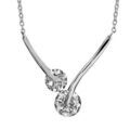 Collier en argent rhodié chaîne avec pendentif 2 baguettes lisses avec 1 oxyde rond blanc à chaque extrémité et qui se rejoignent - longueur 40cm + 4cm de rallonge Colliers sur Artemare : Collier en argent rhodié chaîne avec pendentif 2 baguettes lisses avec 1 oxyde rond blanc à chaque extrémité et qui se rejoignent - longueur 40cm + 4cm de rallonge