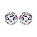 Boucles d'oreille sur Artemare : Boucles d'oreilles Stella Mia en acier et nacre blanche v&eacute;ritable motifs vagues et couleurs pastel avec fermoir poussette