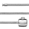 Bracelets sur Artemare : Bracelet en argent rhodi&eacute; cha&icirc;ne tube serpent pour charms - longueur 21cm fermoir haut de gamme