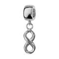 Bracelets sur Artemare : Charms Thabora en argent rhodi&eacute; symbole infini suspendu