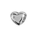 Bracelets sur Artemare : Charms Thabora en argent rhodi&eacute; coeur bomb&eacute; lisse