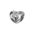 Bracelets sur Artemare : Charms Thabora en argent rhodi&eacute; coeur bomb&eacute; ajour&eacute; d'1 serrure