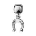 Bracelets sur Artemare : Charms Thabora en argent rhodi&eacute; fer &agrave; cheval suspendu