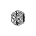 Charms Thabora en argent rhodi&eacute; boule granit&eacute;e et diamant&eacute;e en &eacute;toiles