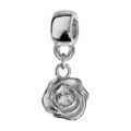 Bracelets sur Artemare : Charms Thabora en argent rhodi&eacute; fleur de rose suspendue