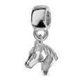 Bracelets sur Artemare : Charms Thabora en argent rhodi&eacute; t&ecirc;te de cheval suspendue