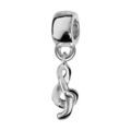 Charms Thabora en argent rhodi&eacute; clef de sol suspendue Artemare