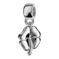 Bracelets sur Artemare : Charms Thabora en argent rhodi&eacute; tr&egrave;fle &agrave; 4 feuilles lisse suspendu