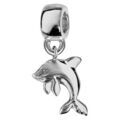 Charms Thabora en argent rhodi&eacute; dauphin suspendu