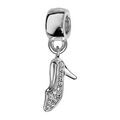 Charms Thabora en argent rhodi&eacute; escarpin suspendu orn&eacute; d'oxydes blancs sertis Artemare