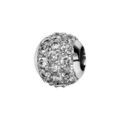 Charms Thabora en argent rhodi&eacute; boule orn&eacute;e d'oxydes blancs sertis Artemare