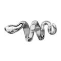 Charms Thabora en argent rhodi&eacute; serpent lisse enroul&eacute;