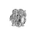 Charms Thabora en argent rhodi&eacute; fille et gar&ccedil;on