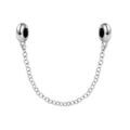 Bracelets sur Artemare : Charms Thabora stoppers en argent rhodi&eacute; avec cha&icirc;nette de s&eacute;curit&eacute; - longueur 55mm