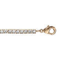 Bracelet en plaqué or rivière d'oxydes blancs 2.2mm - longueur 16,5cm + 2cm de rallonge Bracelets sur Artemare : Bracelet en plaqué or rivière d'oxydes blancs 2.2mm - longueur 16,5cm + 2cm de rallonge