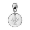 Charms Thabora en argent rhodi&eacute; m&eacute;daille suspendue grav&eacute;e arbre de vie Artemare