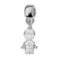 Charms Thabora en argent rhodi&eacute; petit gar&ccedil;on suspendu