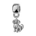 Charms Thabora en argent rhodi&eacute; chien suspendu Artemare
